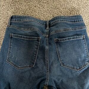 Old Navy Mid Rise Rockstar Super Skinny Blue Jeans